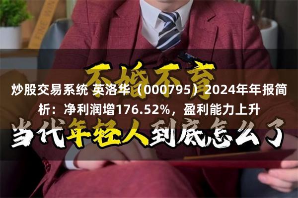 炒股交易系统 英洛华（000795）2024年年报简析：净利润增176.52%，盈利能力上升